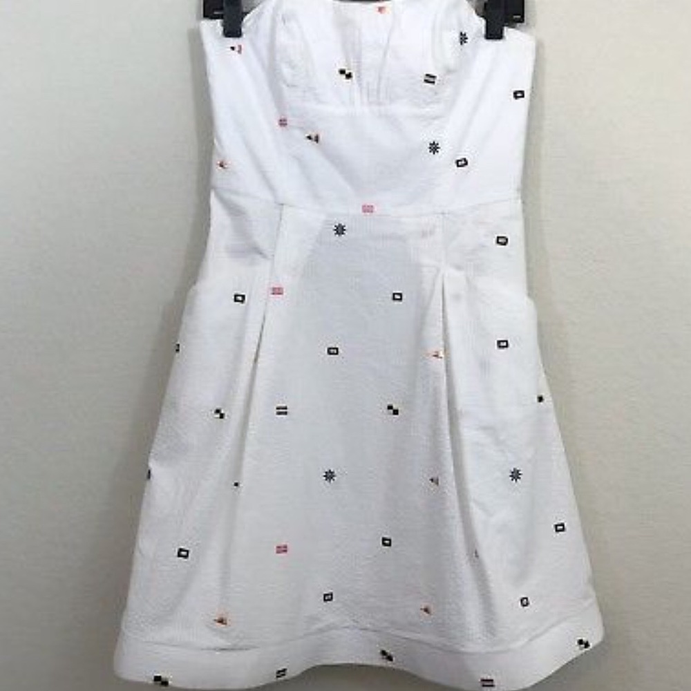 Lilly Pulitzer Seersucker Strapless Dress Size 4